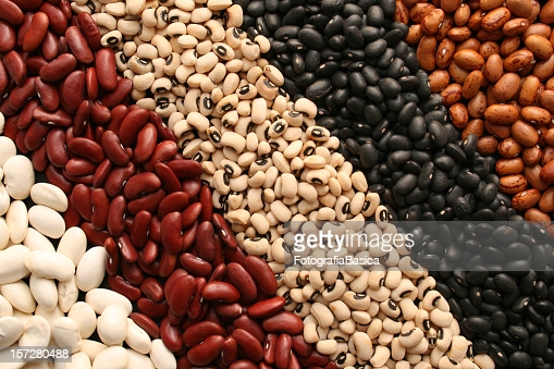Diagonal stripes of brown shaded beans